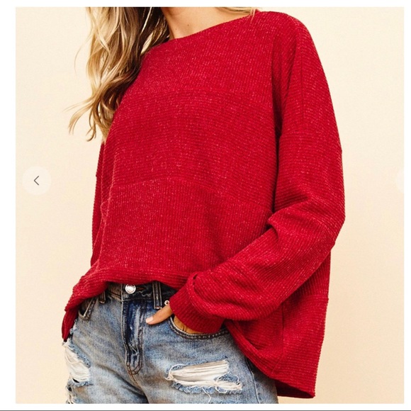 Fabulous perfect Stripe Pattern Block Loose fit Knit Top - Picture 2 of 6